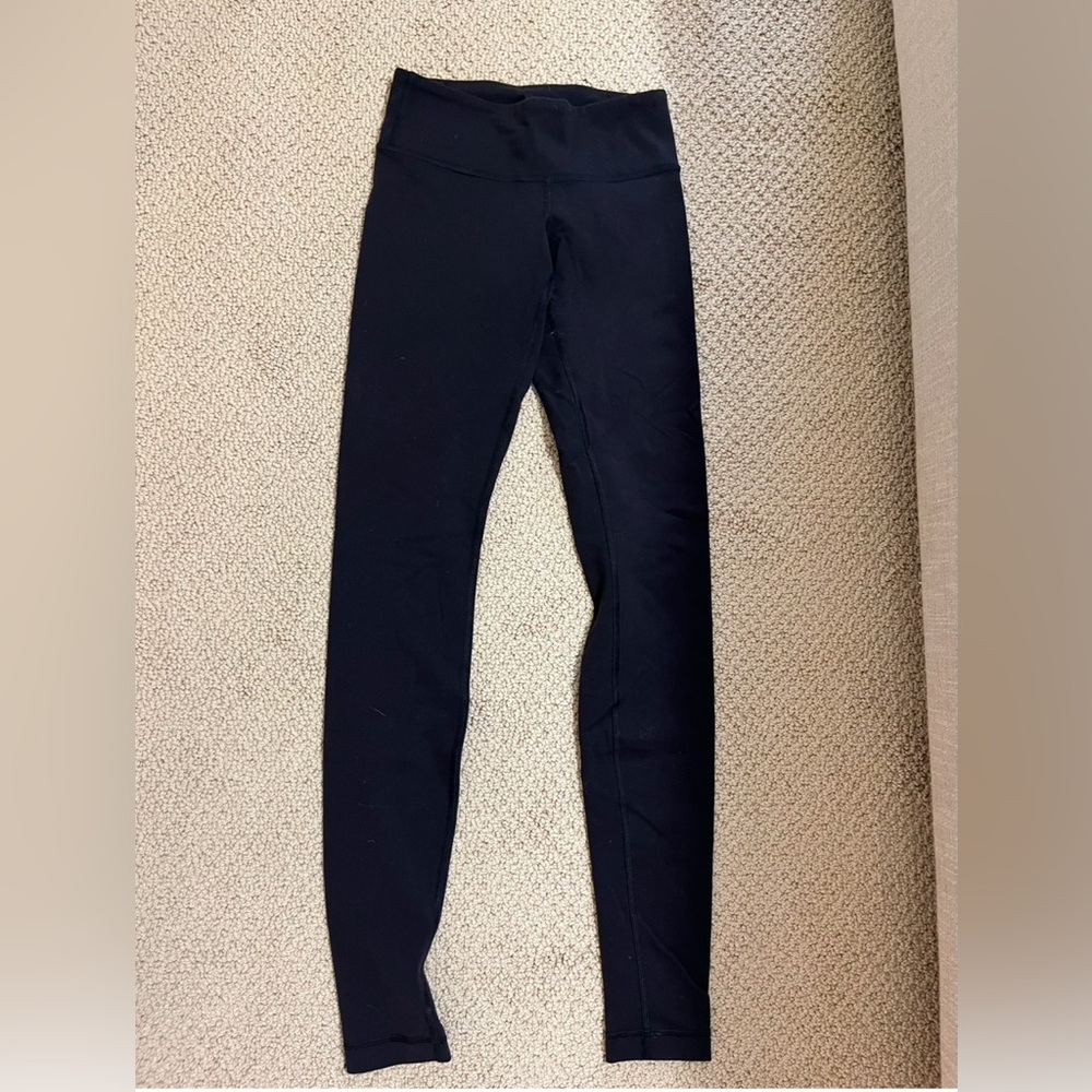 Lululemon Wunder Under Black Activewear full length Leggings Size 2